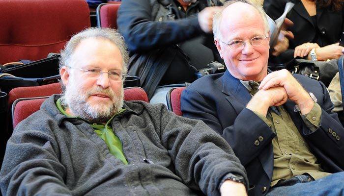Jerry Greenfield and Ben Cohen, founders of Ben and Jerry's